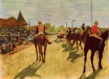 At the Races c1866-1868, (1937). Creator: Edgar Degas