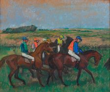 At the Races (Sur le champ de courses), c1885-1886. Creator: Degas, Edgar (1834-1917)