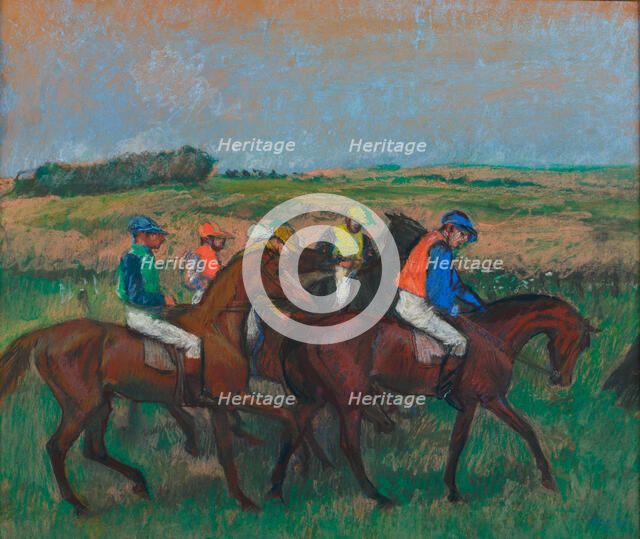 At the Races (Sur le champ de courses), c1885-1886. Creator: Degas, Edgar (1834-1917).