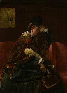 At the Railway Station, c. 1874. Creator: Alfred Stevens