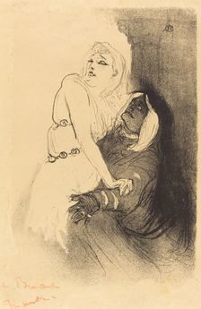 At the Renaissance: Sarah Bernhardt in "Phedre" (A la Renaissance: Sarah Bernhardt...), 1893. Creator: Henri de Toulouse-Lautrec