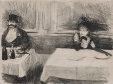 At the Restaurant. Creator: Jean Louis Forain (French, 1852-1931)