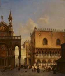 At the St Mark's Square in Venice, 1844. Creator: Ivo Ambroise Vermeersch
