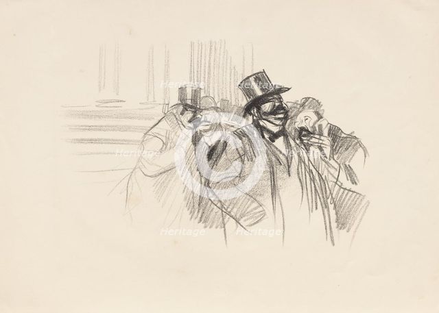At the Stock Exchange, c. 1900. Creator: Jean Louis Forain (French, 1852-1931).