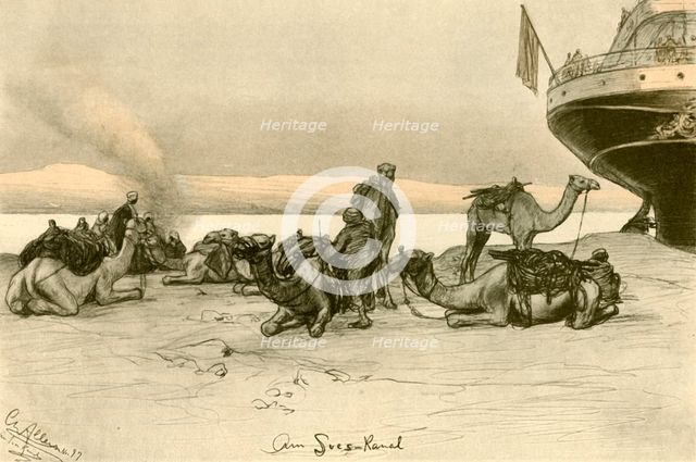 At the Suez Canal, 1898. Creator: Christian Wilhelm Allers.