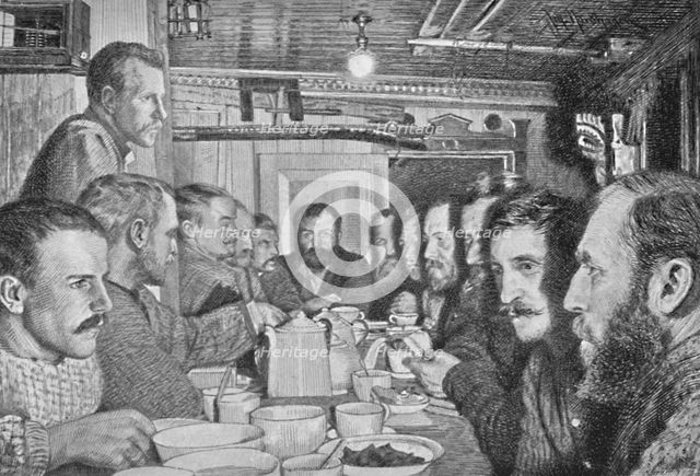'At the Supper Table, 14 February, 1895', 1895, (1897). Artist: Johan Nordhagen.