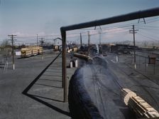 At the Santa Fe R.R. tie plant, Albuquerque, New Mexico, 1943. Creator: Jack Delano
