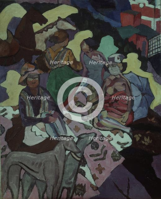At the seaside, 1915-1916. Artist: Lentulov, Aristarkh Vasilyevich (1882-1943)