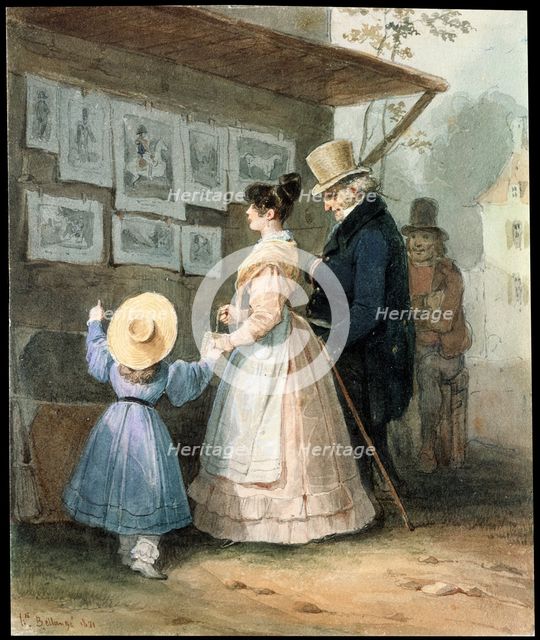 At the seller of engravings', 1831. Creator: Bellangé, Hippolyte (1800-1866).