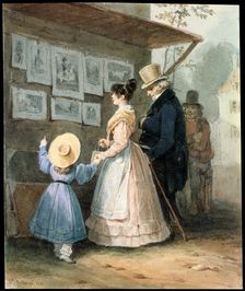 At the seller of engravings 1831. Creator: Bellangé, Hippolyte (1800-1866)