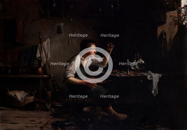 At the Shoemaker's, 1882. Creator: Waclaw Koniuszko.