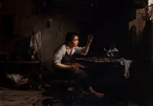 At the Shoemaker's, 1882. Creator: Waclaw Koniuszko