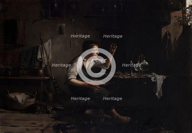 At the Shoemaker's, 1882. Creator: Waclaw Koniuszko.