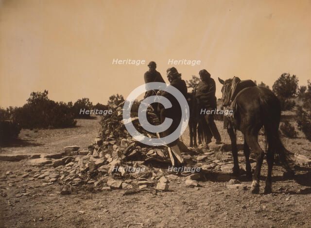 At the shrine-Navaho, c1904. Creator: Edward Sheriff Curtis.