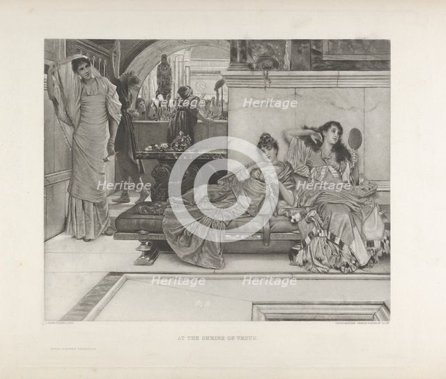 At the Shrine of Venus, ca. 1889. Creator: Gebbie & Husson Co Ltd.