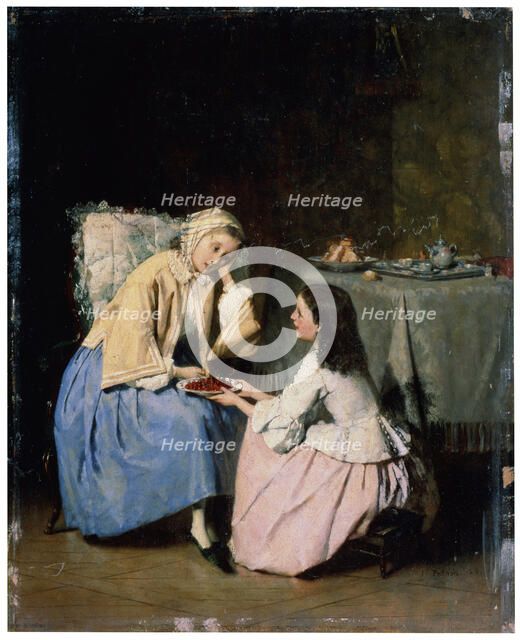 'At the Sick Friend', 19th century. Artist: Isidore Patrois