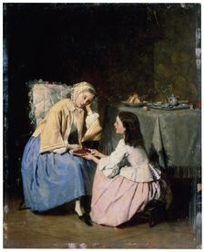 At the Sick Friend 19th century. Artist: Isidore Patrois