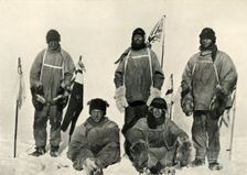 At The South Pole, (Bowers pulls the string) January 1912, (1913). Artist: Henry Bowers