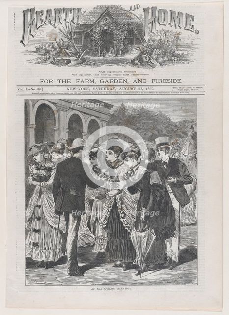 At the Spring: Saratoga (Hearth and Home, Vol. I), August 28, 1869. Creator: Nathaniel Orr & Co.