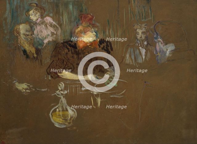 At the Table of Monsieur and Madame Natanson. Artist: Toulouse-Lautrec, Henri, de (1864-1901)