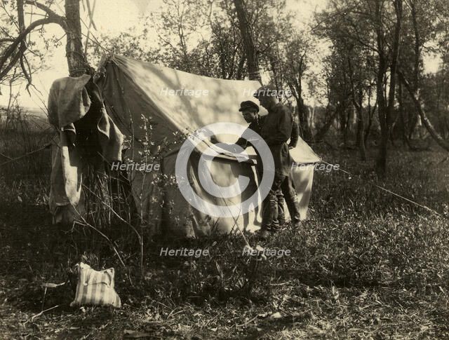 At the tent, 1929. Creator: V IA Evalenko.
