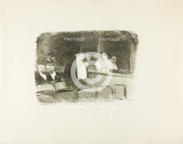At the Theater, c. 1892. Creator: Jean Louis Forain.