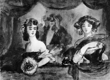 At the Theatre 19th century, (1930). Artist: Constantin Guys