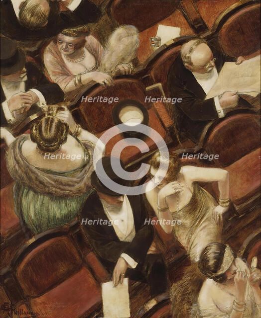 At the theatre. Creator: Guillaume, Albert (1873-1942).