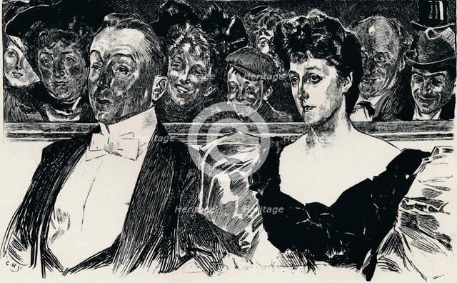 At The Theatre, c1876-1898, (1898). Artist: Charles Dana Gibson