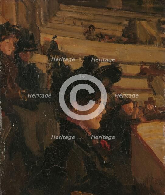 At the Theatre, c.1895. Creator: Isaac Lazerus Israels.