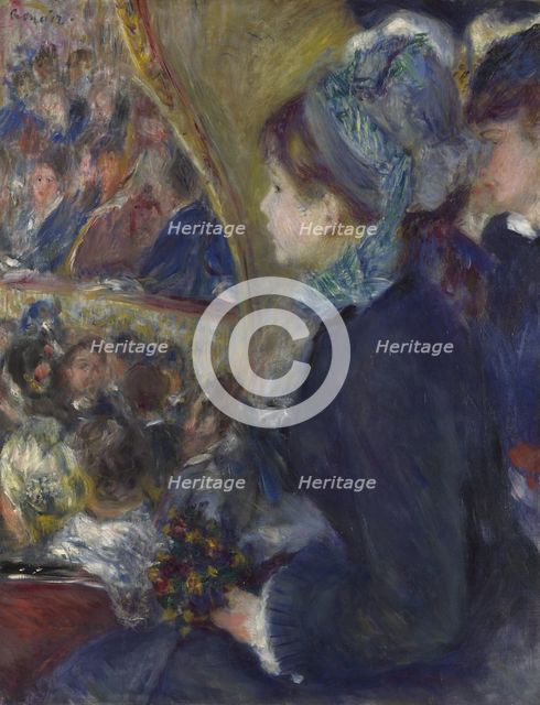 At the Theatre (La Première Sortie), 1876-1877. Artist: Renoir, Pierre Auguste (1841-1919)