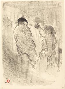 At the Theatre-Libre: Antoine in "L'inquiétude" (Au Théatre-Libre: Antoine dans "L'inquiétude"), 189 Creator: Henri de Toulouse-Lautrec