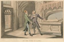 At the Tomb of Laura 1821. Artist: Thomas Rowlandson