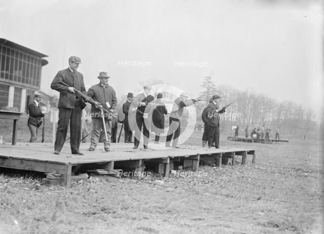 At the Traps, Travers Island, between c1910 and c1915. Creator: Bain News Service.