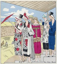 At the Velodrome, illustration from Art, Gout, Beaute, pub. 1924. Creator: French School (20th Century)