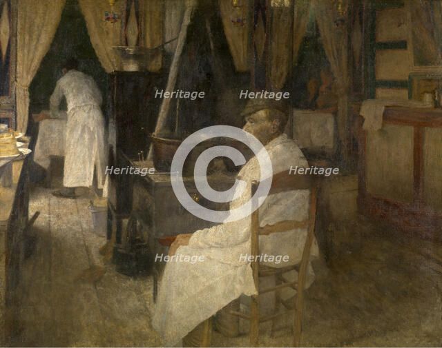 At the Waffle House, 1895. Creator: Charles Mertens.