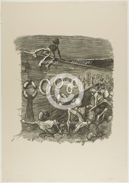 At the Wall of the Federationists, June 1894. Creator: Theophile Alexandre Steinlen.