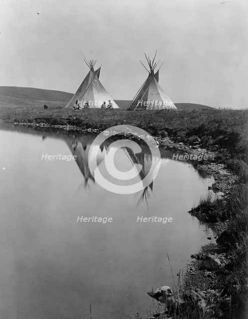 At the water's edge-Piegan, c1910. Creator: Edward Sheriff Curtis.
