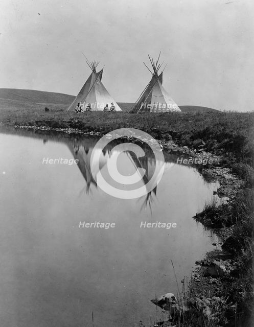At the water's edge-Piegan, c1910. Creator: Edward Sheriff Curtis.