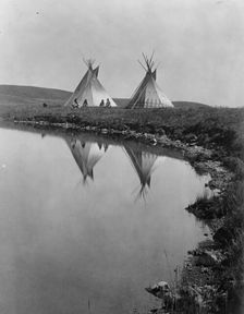 At the water's edge-Piegan, c1910. Creator: Edward Sheriff Curtis