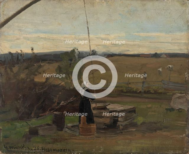 At the Well, 1886. Creator: Gerhard Munthe.