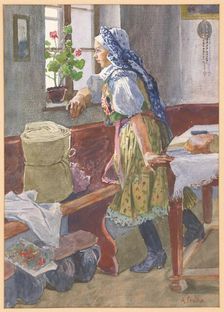 At the Window, 1905-1925. Creator: Anton Frolka