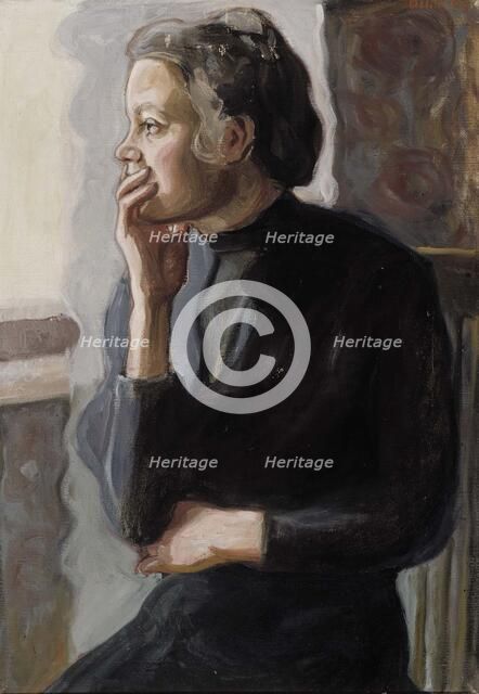 At the Window, 1909. Creator: Yrjö Aleksander Ollila.