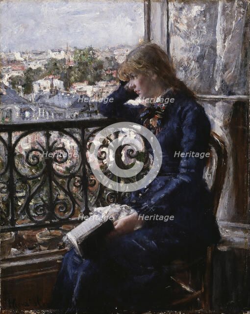 At the Window. Artist: Heyerdahl, Hans (1857-1913)