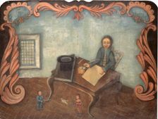 At the Writing Table, c. 1790. Creator: Unknown
