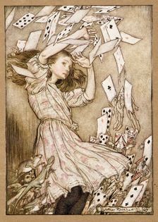 At this the whole pack rose up into the air, and came flying down upon her, 1907