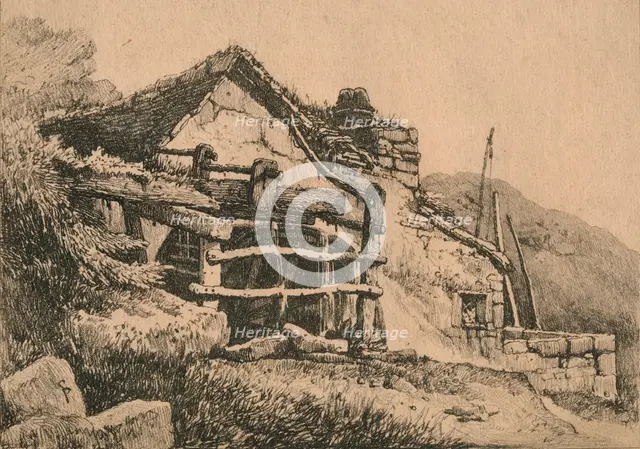 'At Tintagel', 1816. Artist: Samuel Prout.