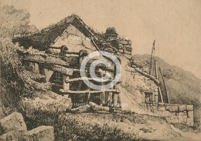 'At Tintagel', 1816. Artist: Samuel Prout.