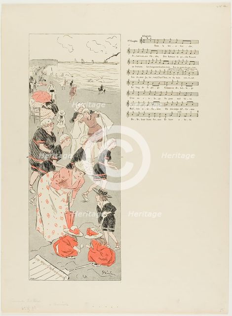 At Trouville, published August 28, 1892. Creator: Theophile Alexandre Steinlen.