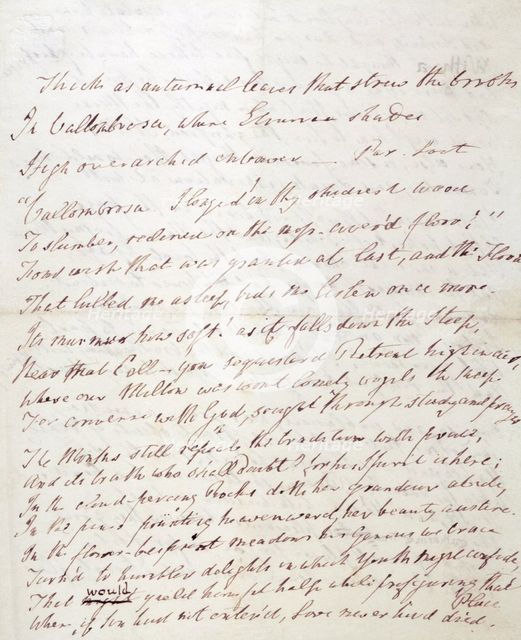 'At Vallombrosa' - a poem by William Wordsworth, 1840-1841.  Creator: William Wordsworth.
